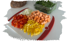 Sweet Potato Peppers Spinach Hash Vegetarian